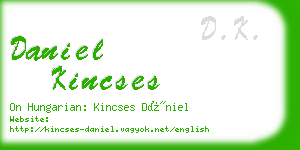 daniel kincses business card